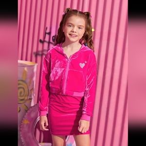 Girls Hot Pink Two-Piece